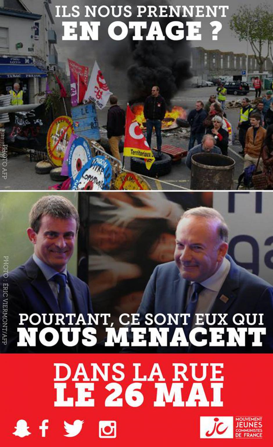 Communiqué du MJCF – Militants, pas criminels !