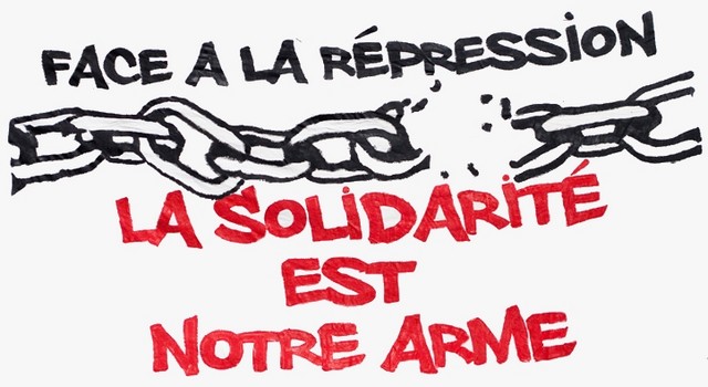 Soirée de solidarité contre la répression – Vendredi 6 octobre
