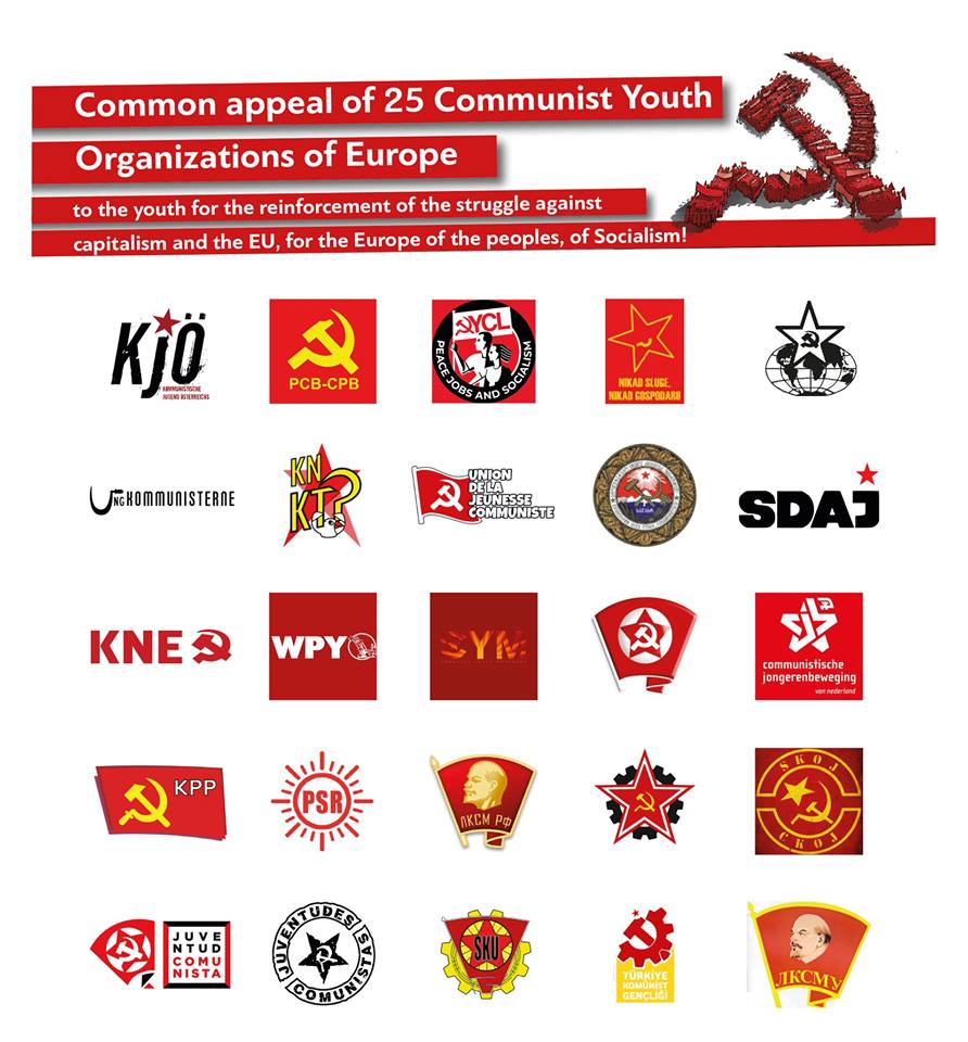 Appel commun des organisations de jeunesse communistes d’Europe aux jeunes pour le renforcement de la lutte contre le capitalisme et l’UE, pour l’Europe des peuples, du socialisme !
